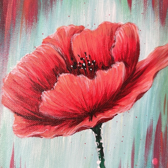 Peony painting original handpainted - Picture 2 of 3